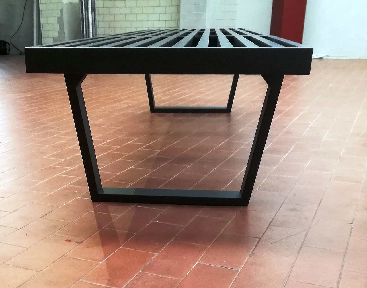 Panca in faggio laccato nero 1177036