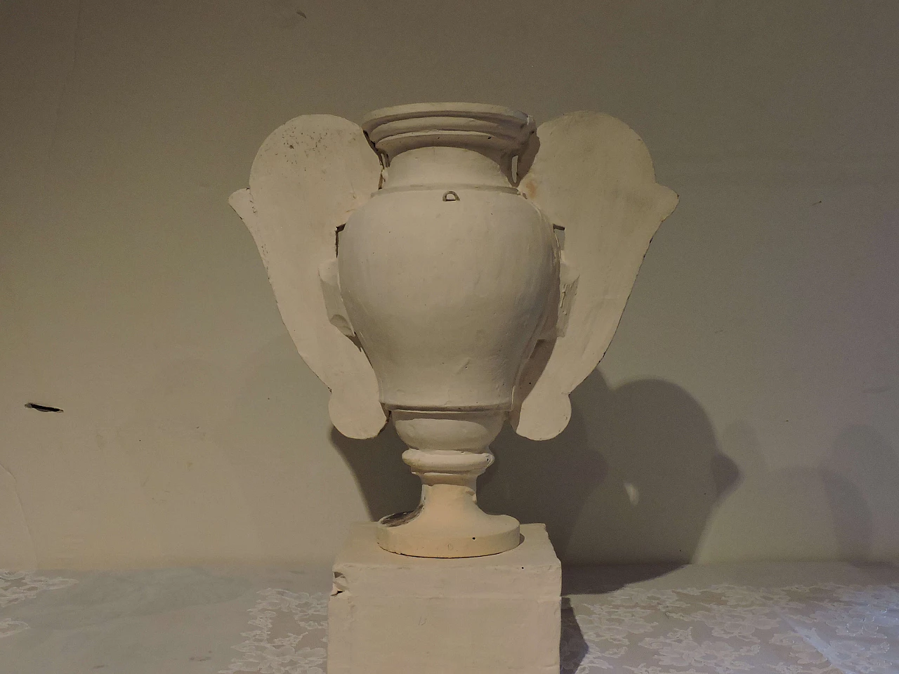 Pair of palmieri in wood and silver leaf, '700 1177089