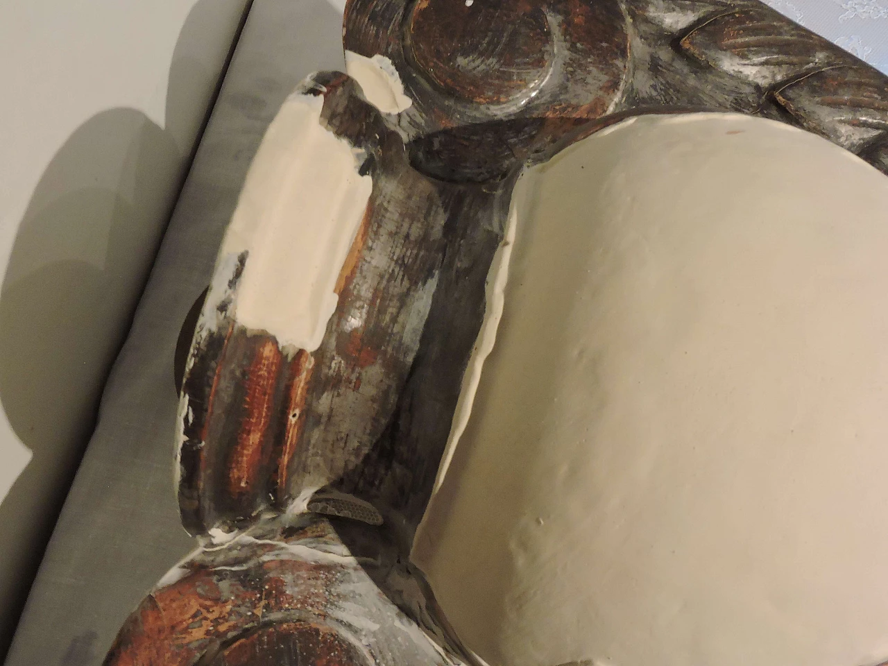 Pair of palmieri in wood and silver leaf, '700 1177094