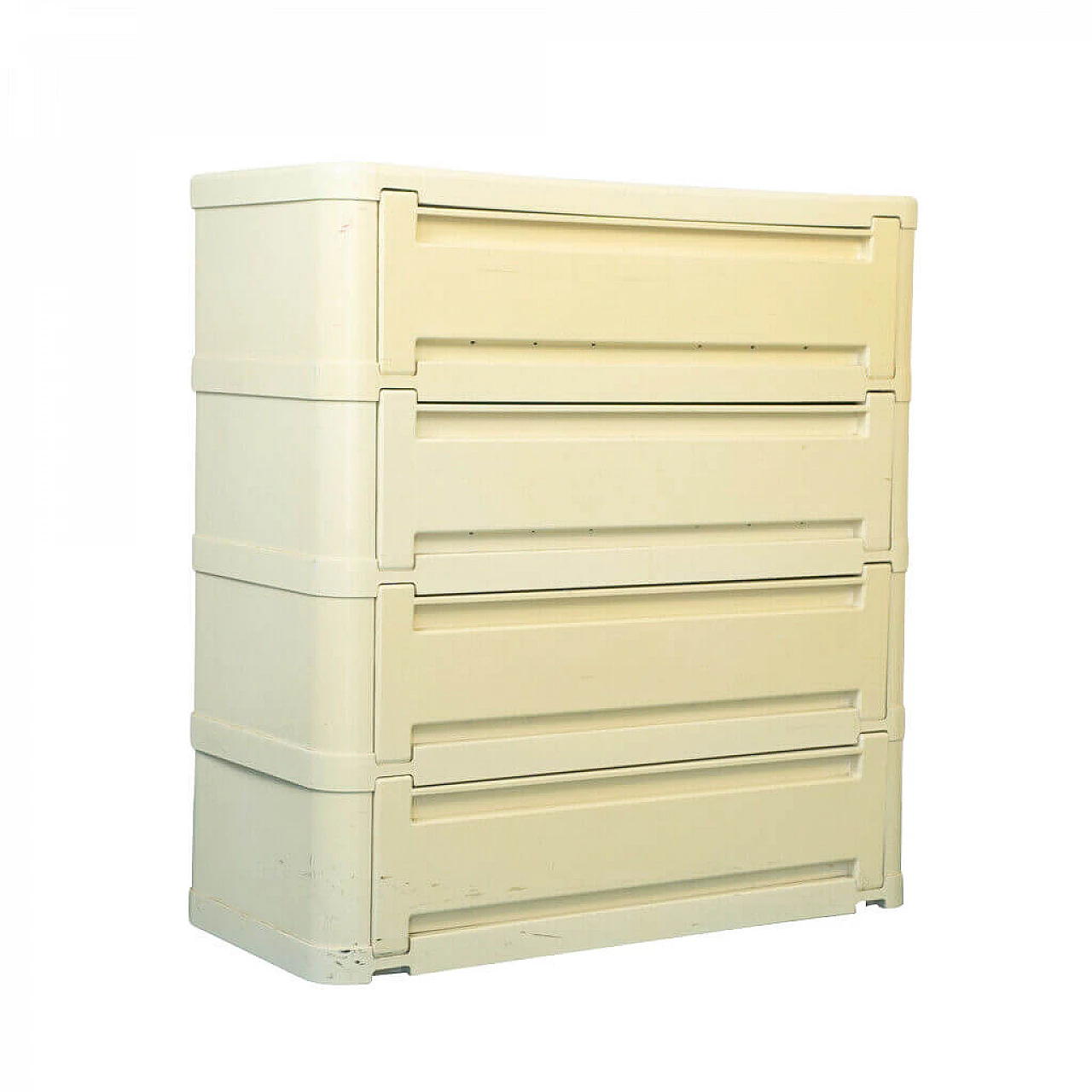 Cream-colored shoe rack with 4 elements by Olaf Von Bohr for Kartell, 70s 1177655