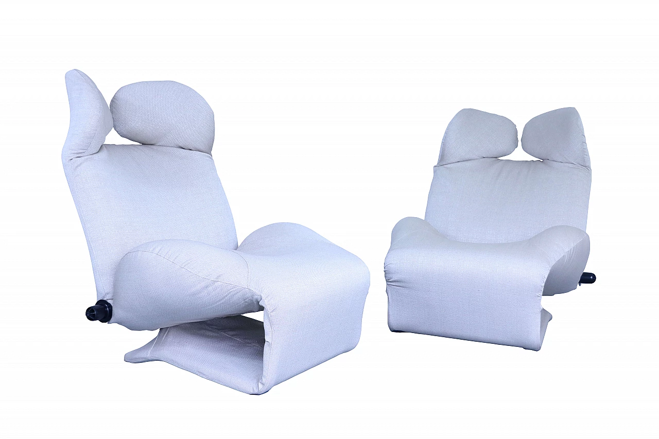 Pair of armchairs 111 Wink by Toshiyuki Kita for Cassina, 1980s 1177697