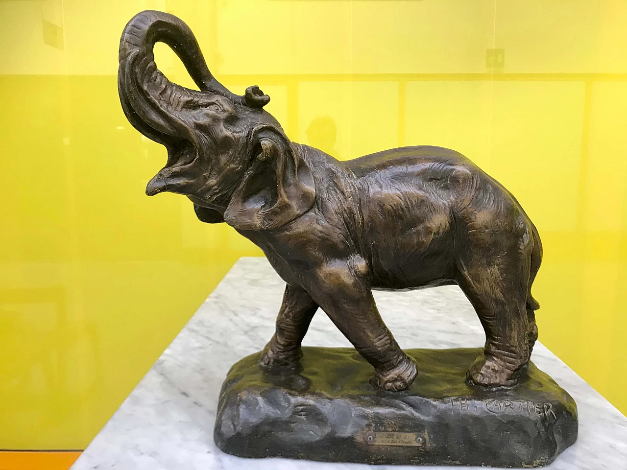 Thomas François Cartier  sculpture "Elephant en furiè" signed sculpture in patinated terracotta, beginning of the 20th century 1177718