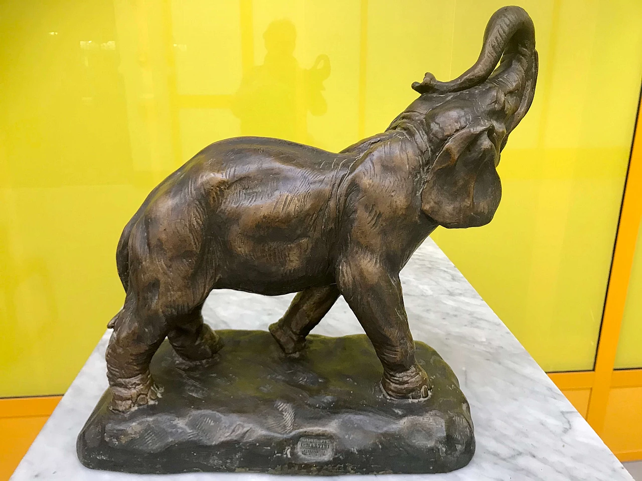 Thomas François Cartier  sculpture "Elephant en furiè" signed sculpture in patinated terracotta, beginning of the 20th century 1177720