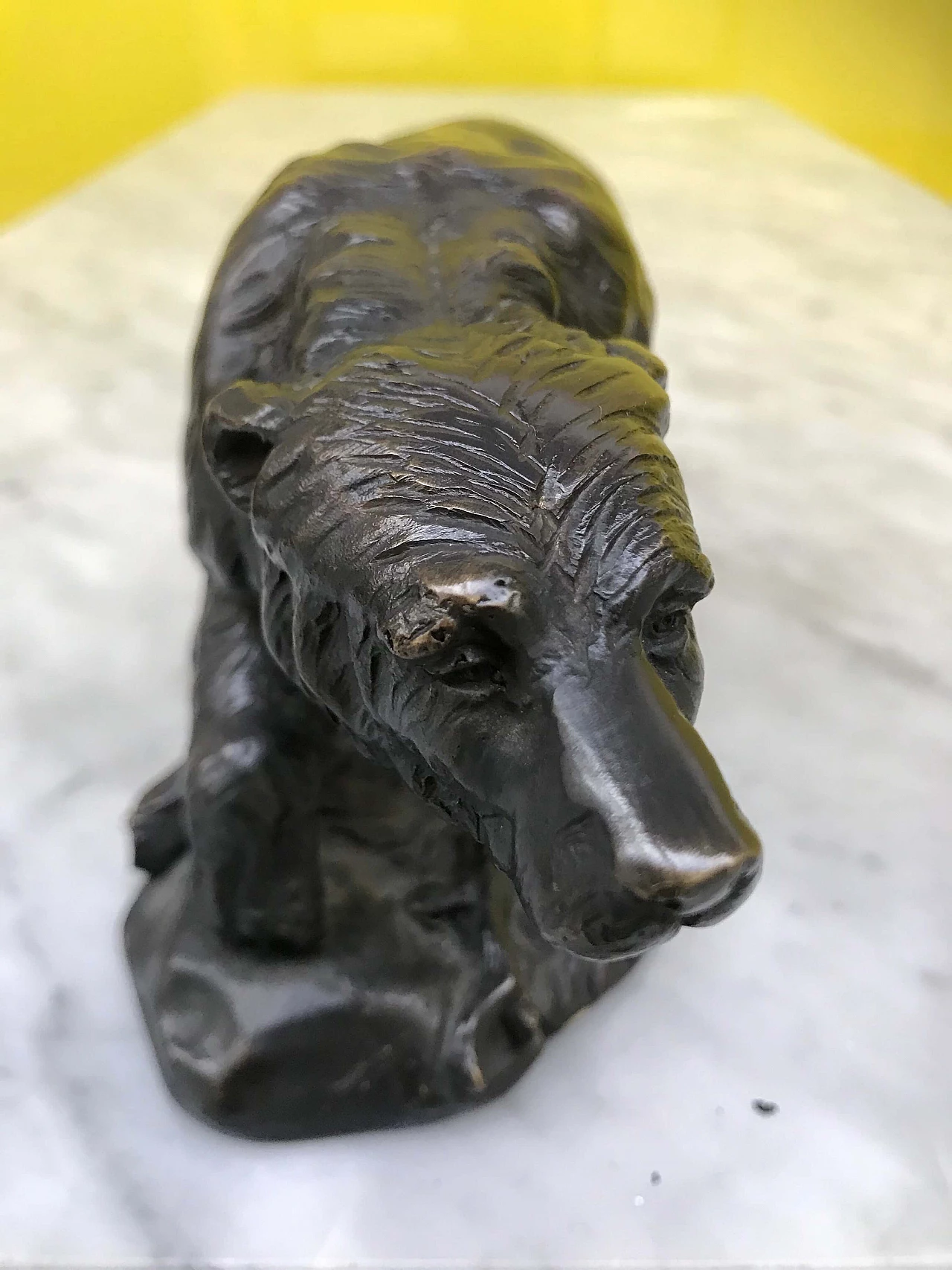 Scultura in Bronzo  brunito di “Orso”, Francia, originale '800 1177743