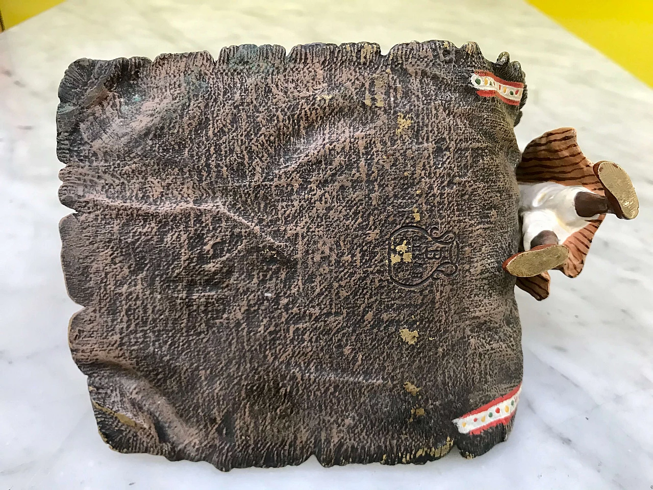 Franz Bergman, scultura viennese con “Venditore di tappeti” in bronzo policromo, originale ‘800 1177761