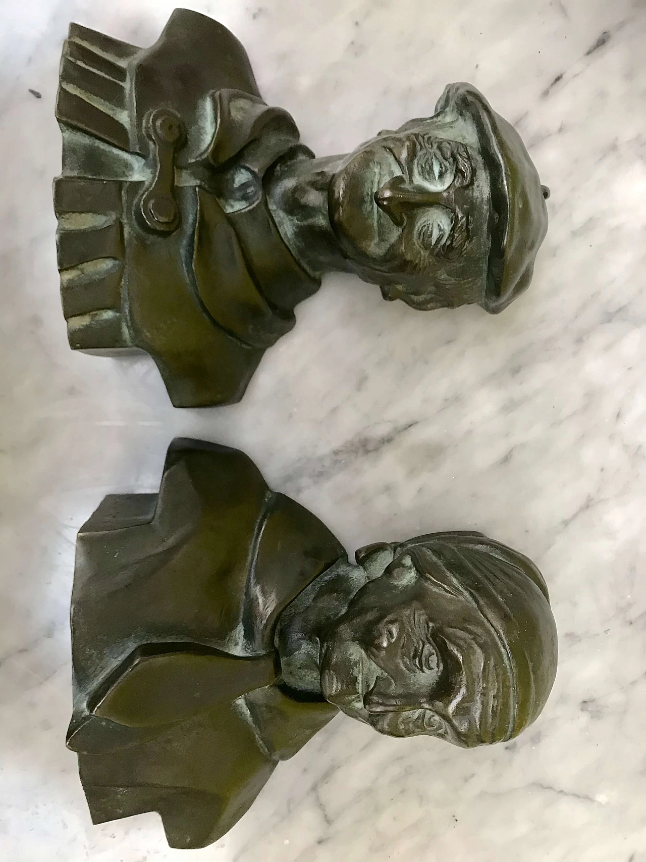 Pair of bronze sculptures the "Antique Consorts" doorstops or bookends, 19th century 1177770