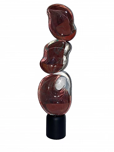 Sculpture in chalcedony Murano glass