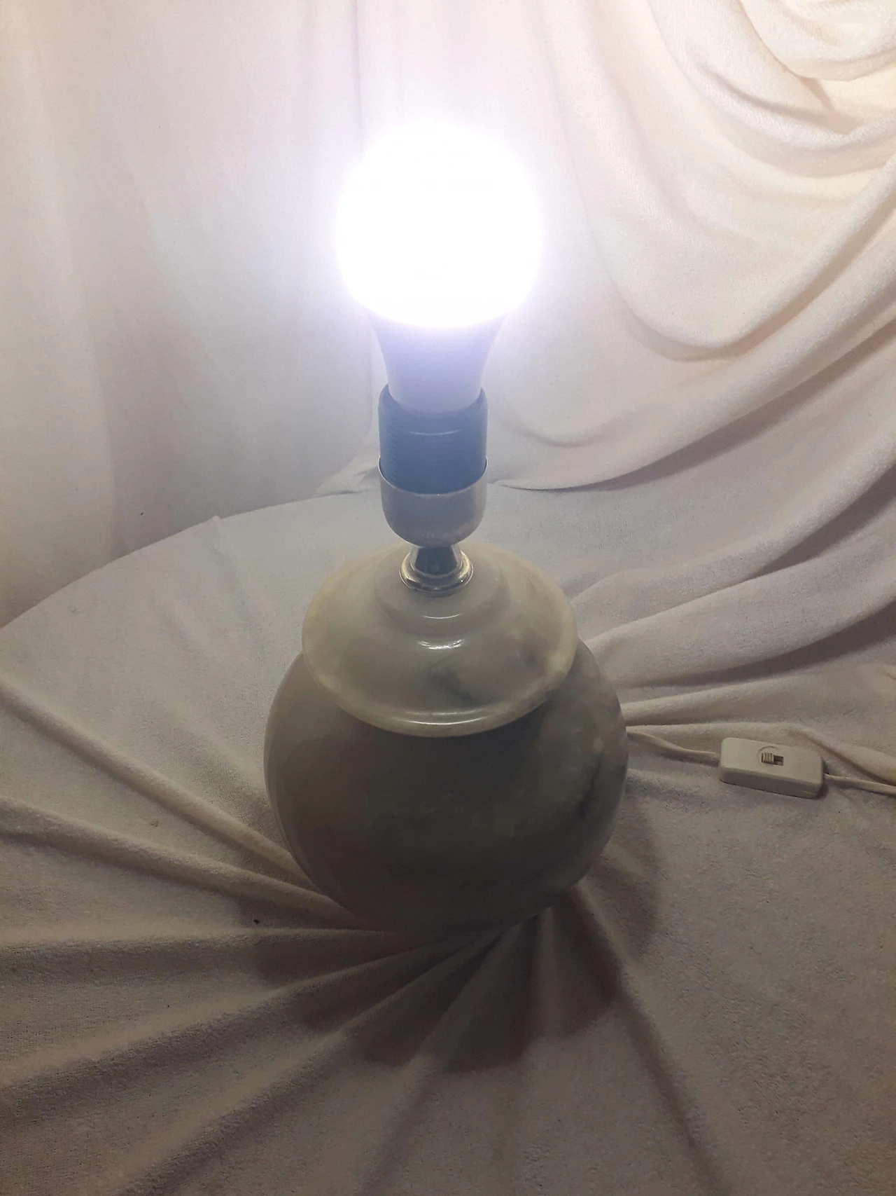 Table lamp in Volterra alabaster, 70s 1177887
