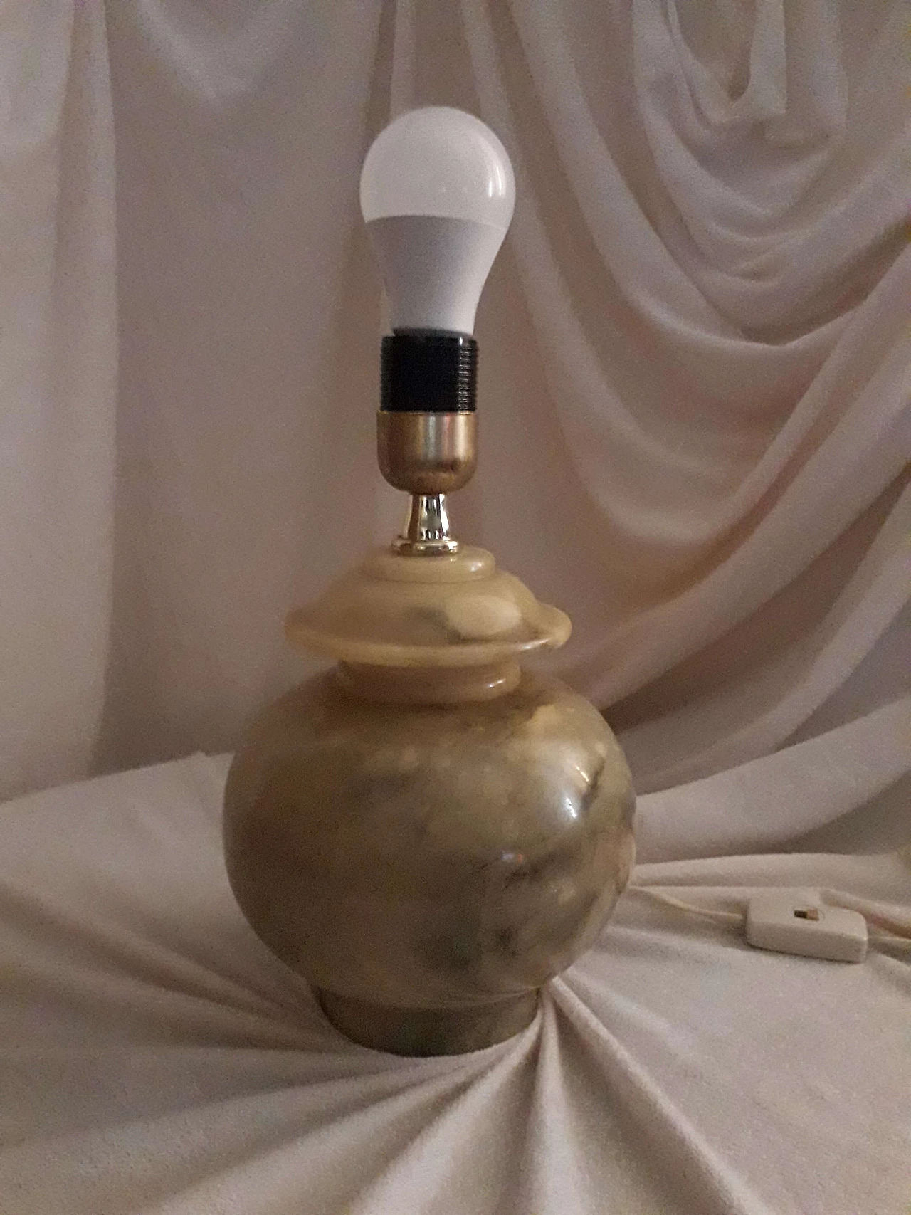 Table lamp in Volterra alabaster, 70s 1177888