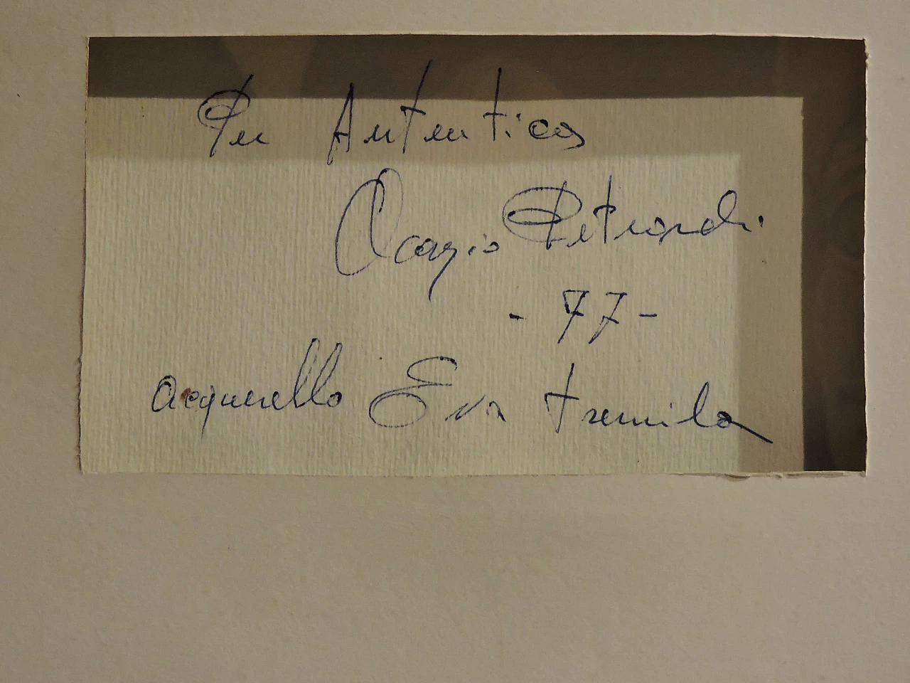 Acquerello su cartoncino realizzato dal Maestro Orazio Petraroli 1177935