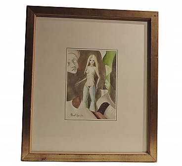 Watercolor on cardboard realized by Maestro Orazio Petraroli