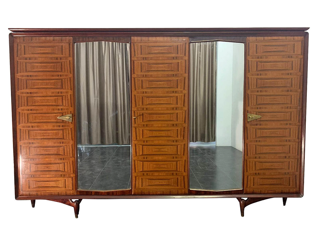 Inlaid rosewood wardrobe from Dassi, 1950s 1178194