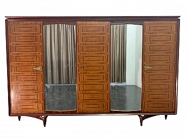 Inlaid rosewood wardrobe from Dassi, 1950s