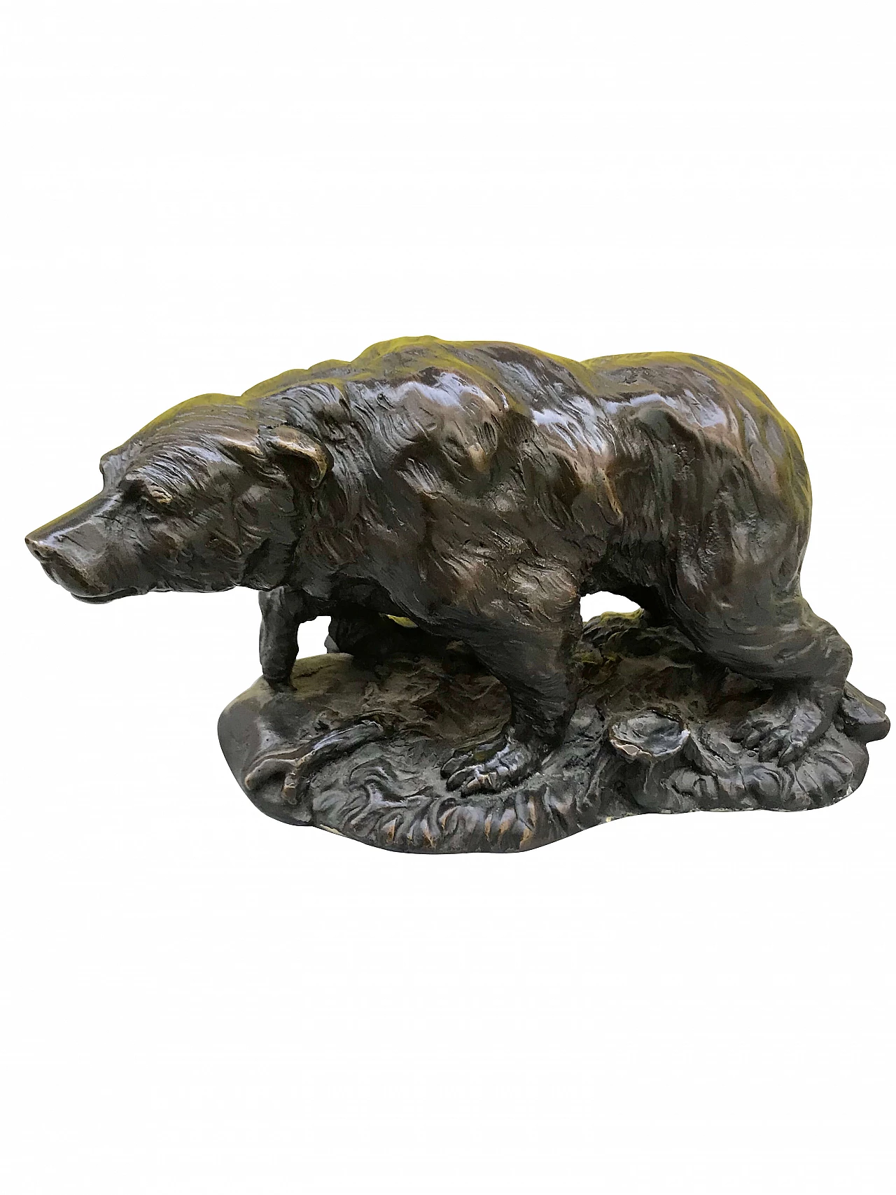 Scultura in Bronzo  brunito di “Orso”, Francia, originale '800 1178205