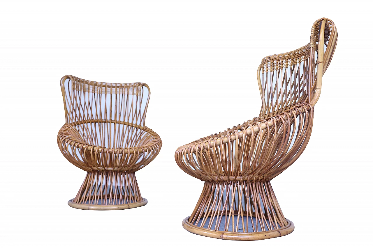 Pair of Margherita armchairs by Franco Albini for Bonacina 1178238