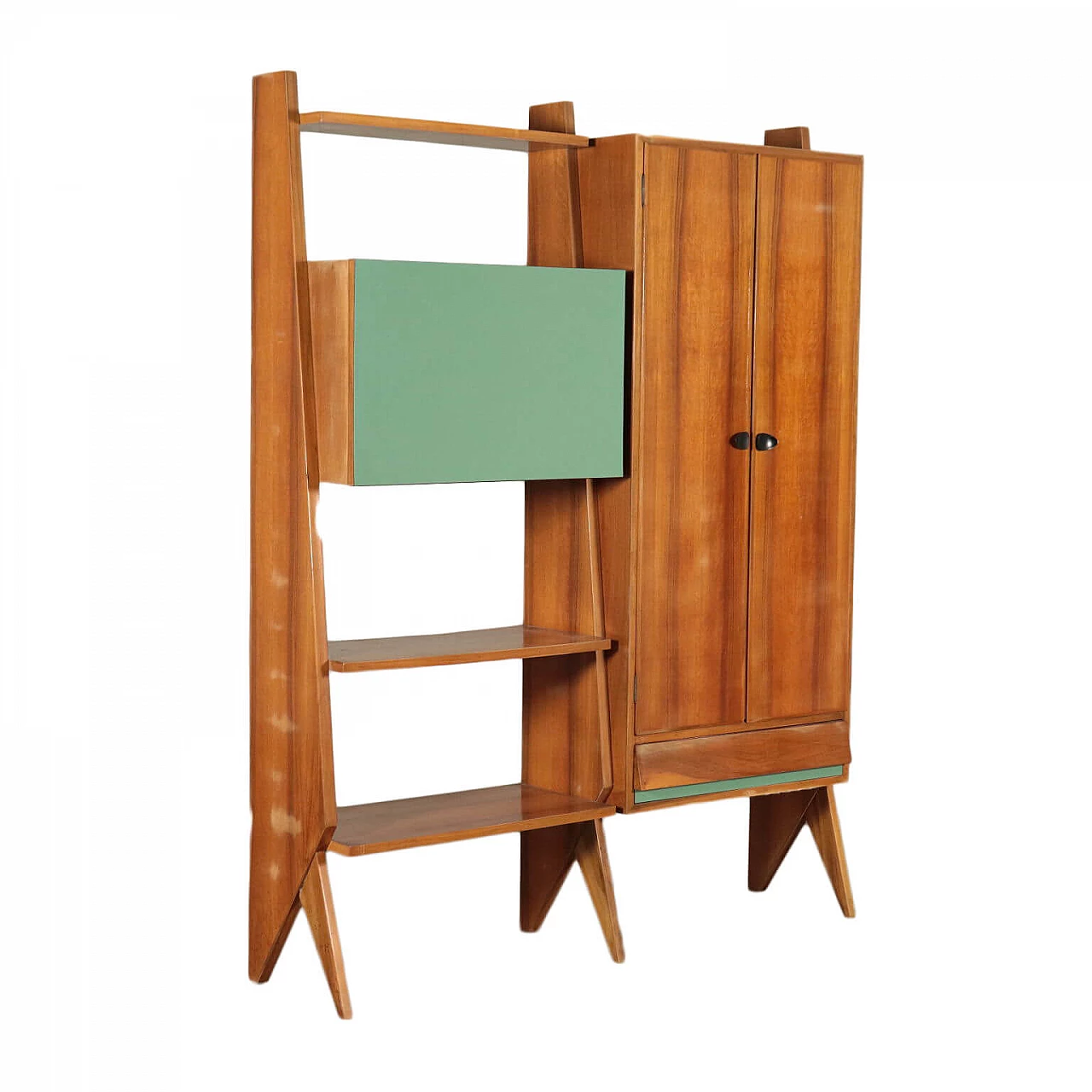 Mobile impiallacciato in mogano con ribalta, anni '60 1178493