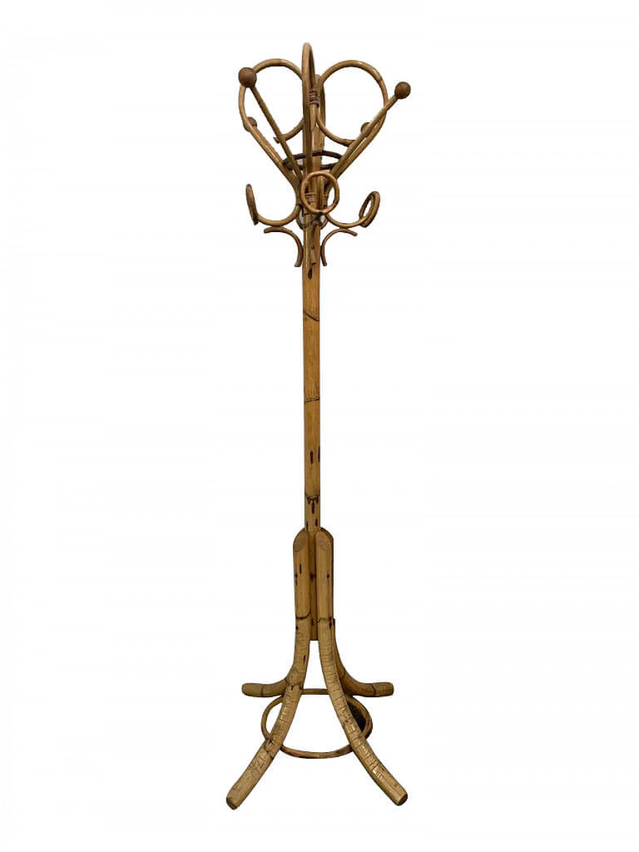 Bamboo coat rack, 70s 1178606