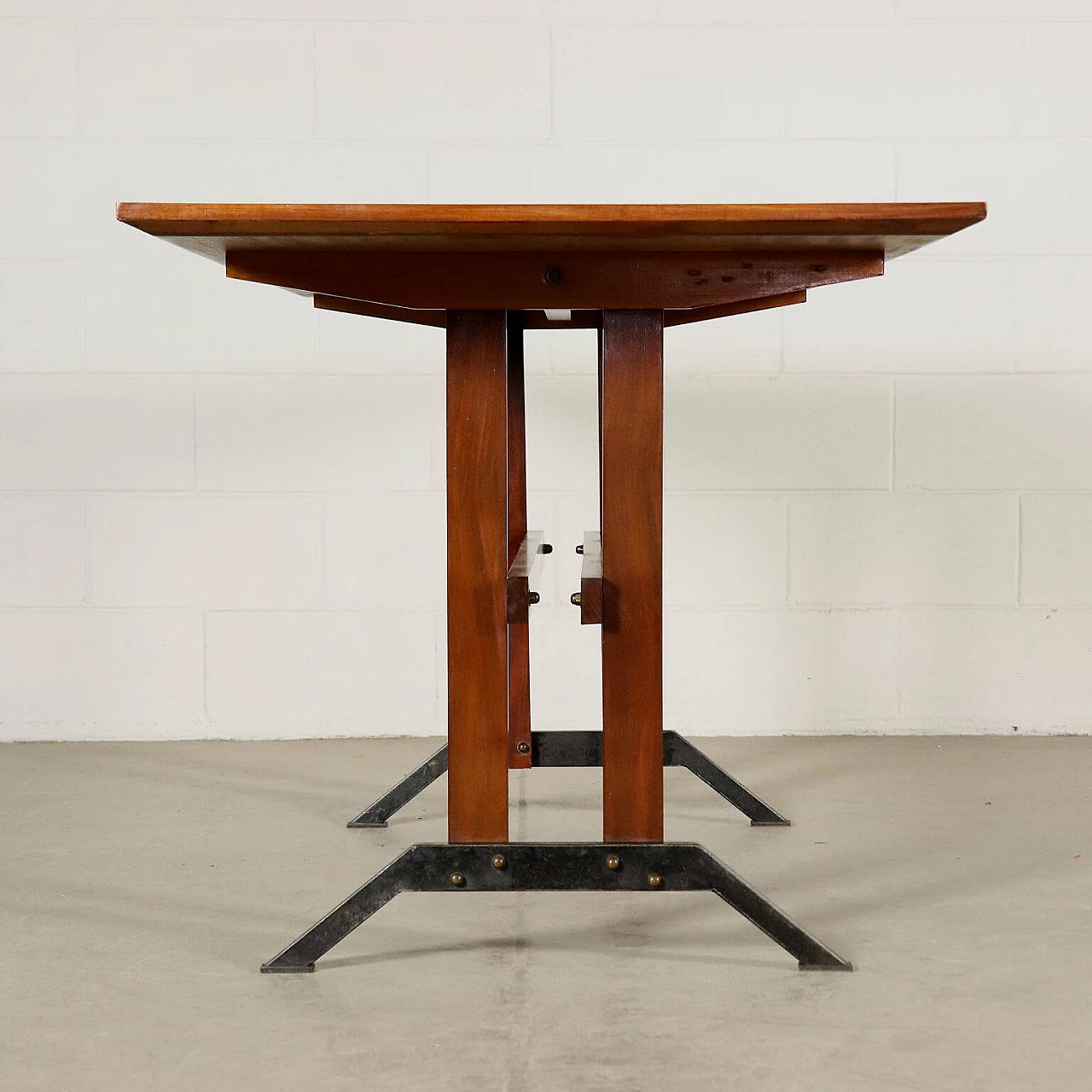 Teak veneer table, 60s 1179622