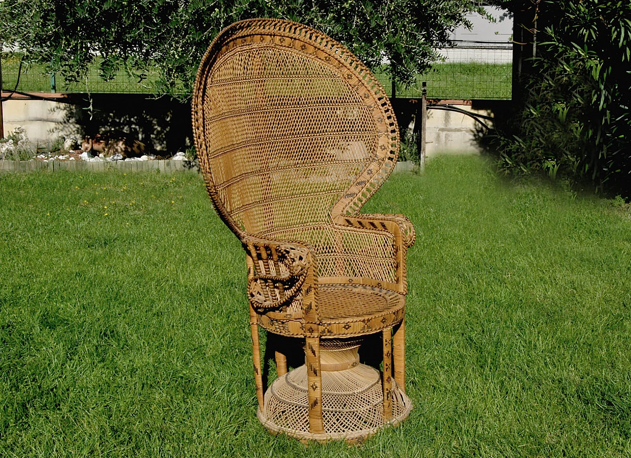 Peacock bamboo armchair, 60s 1179760