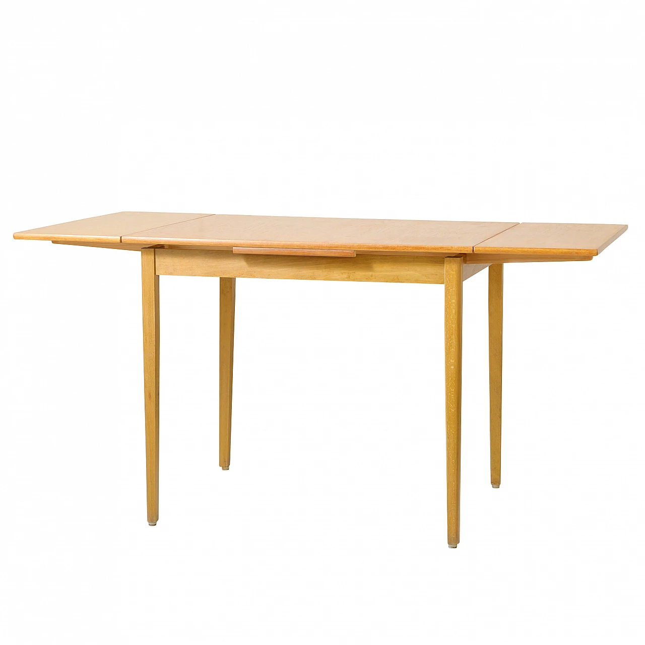 Square extensible teak table, 60s 1179896