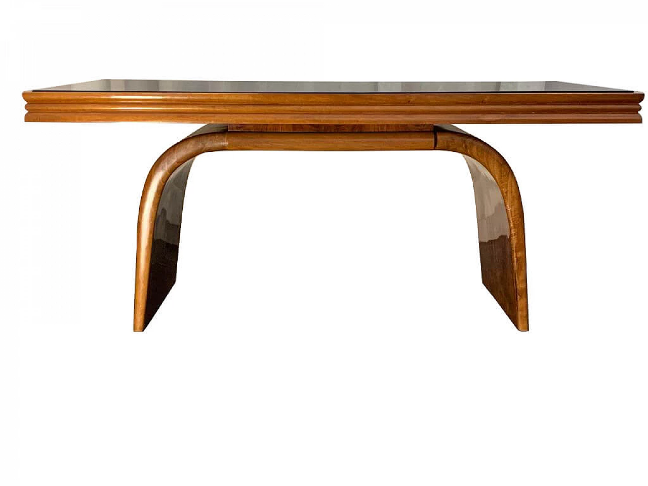 Art Deco table in maple, briar and walnut, 1930s 1179916