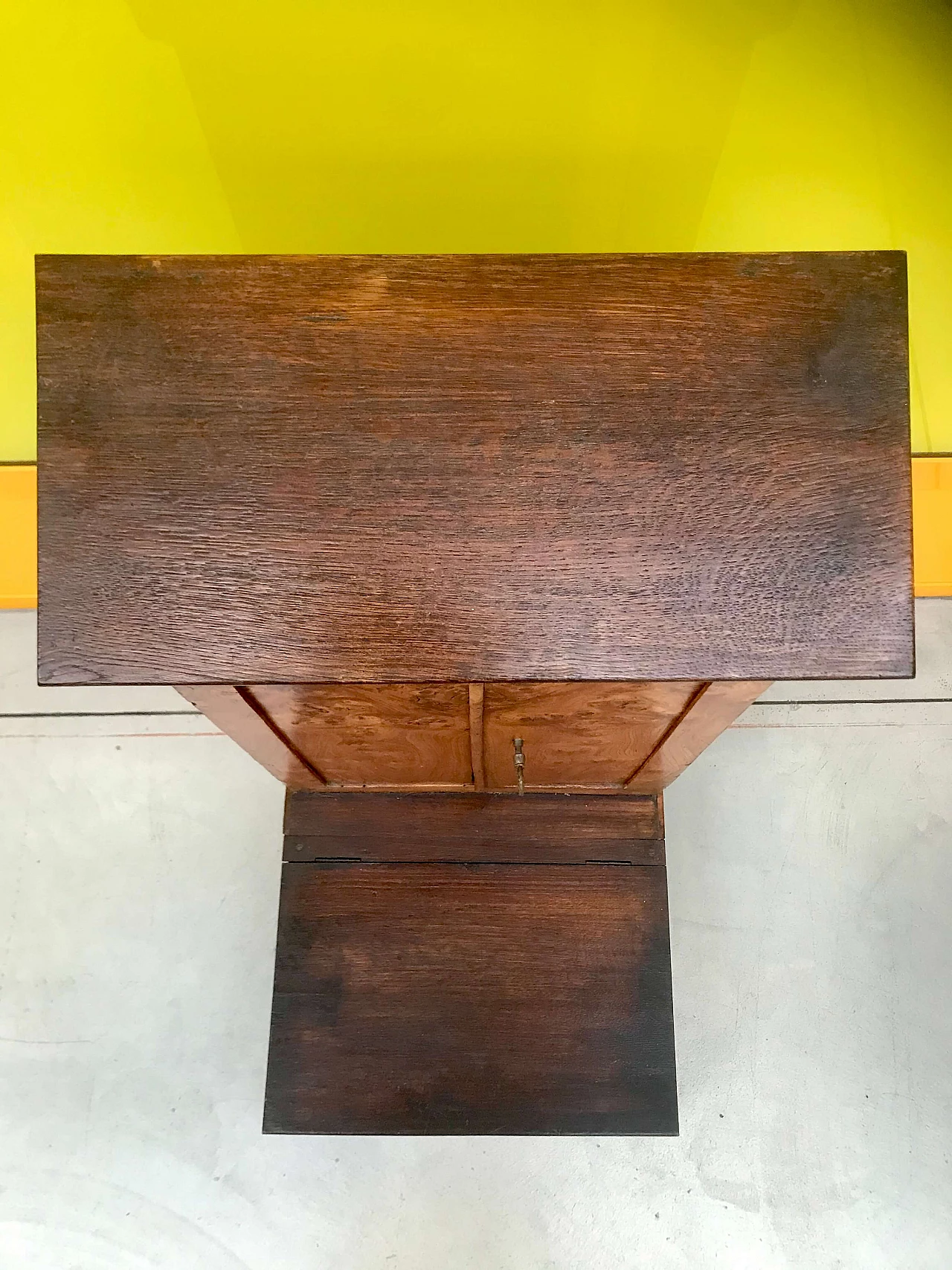 Inginocchiatoio da centro Carlo X in radica d’Olmo e Rovere, originale '800 1180032