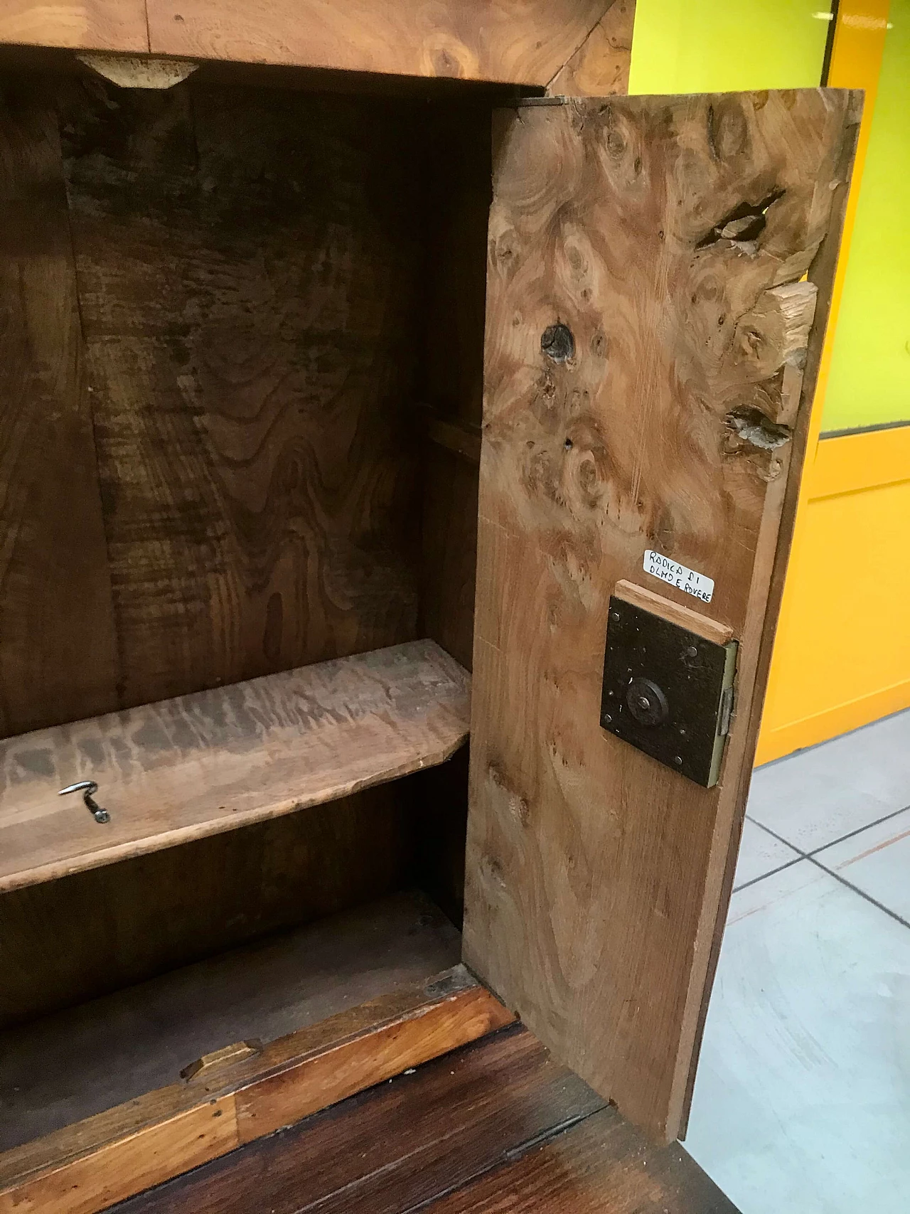 Inginocchiatoio da centro Carlo X in radica d’Olmo e Rovere, originale '800 1180034