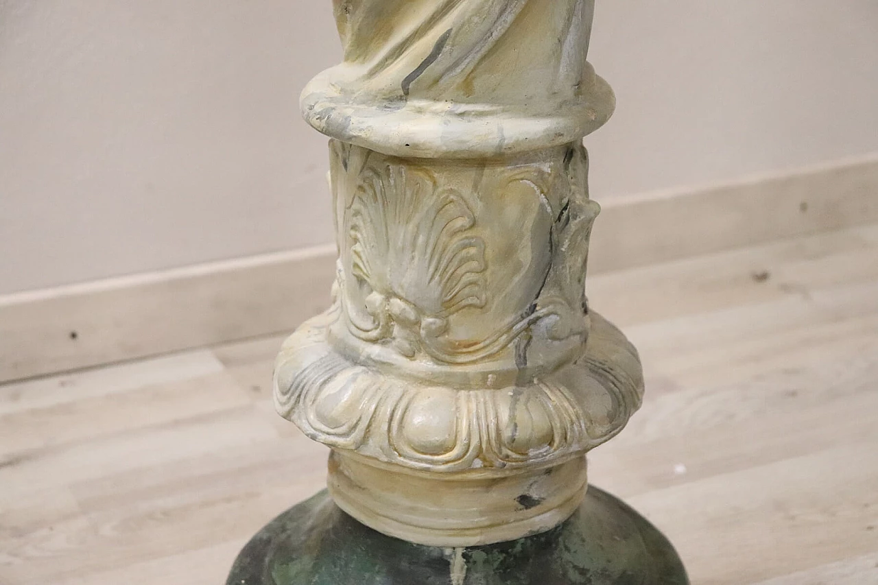 Tortile terracotta column painted in imitation marble, early XX century 1180075