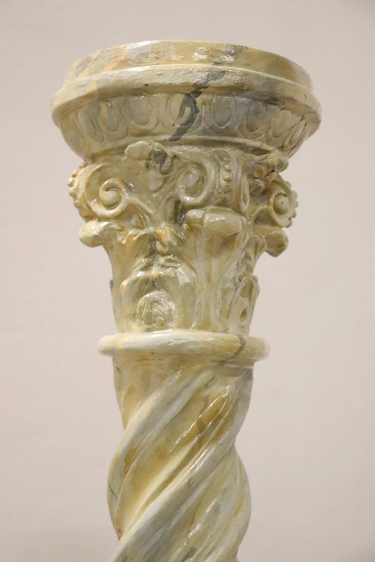 Tortile terracotta column painted in imitation marble, early XX century 1180077