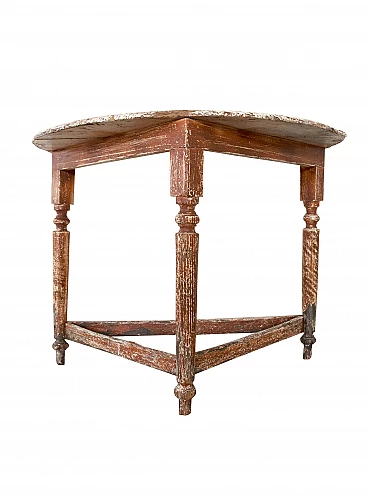 Rustic console table with turned legs