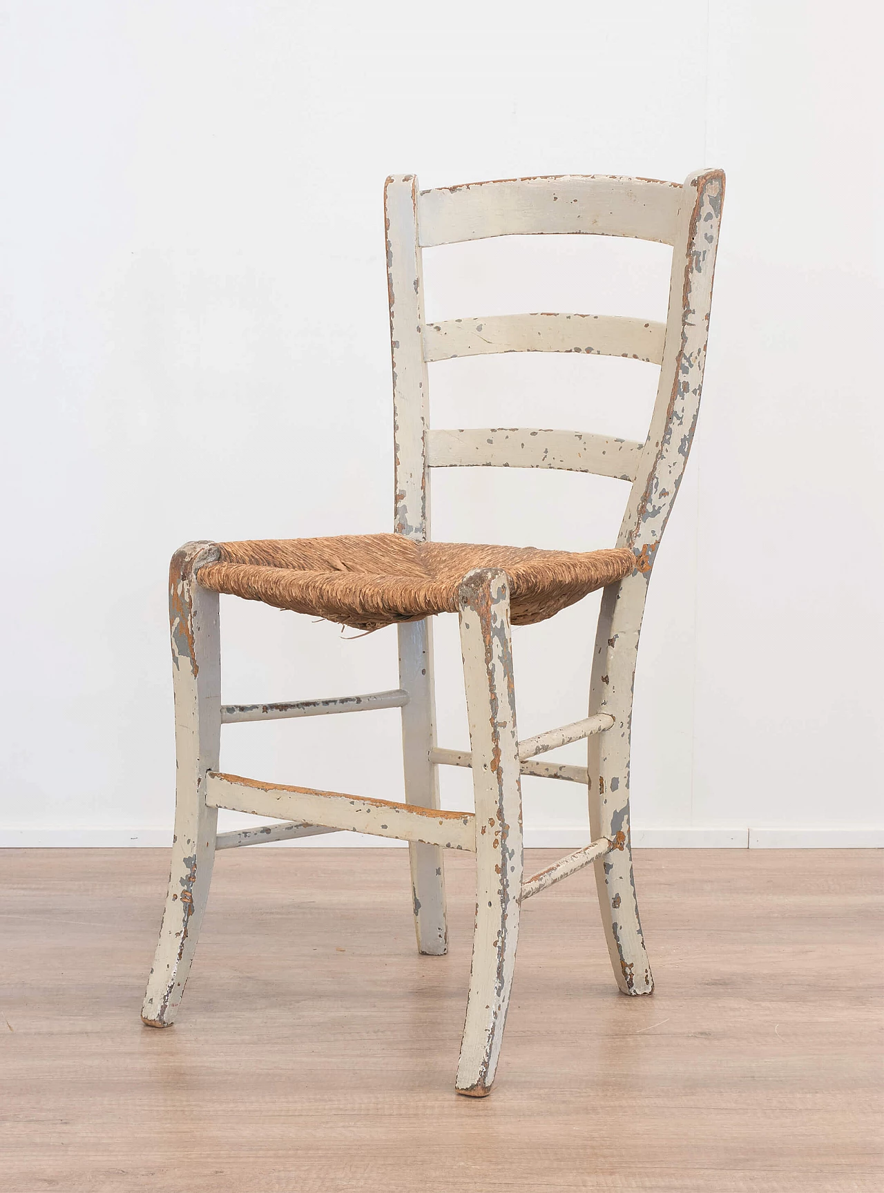 Sedia rustica con gambe a sciabola, inizio '900 1084785