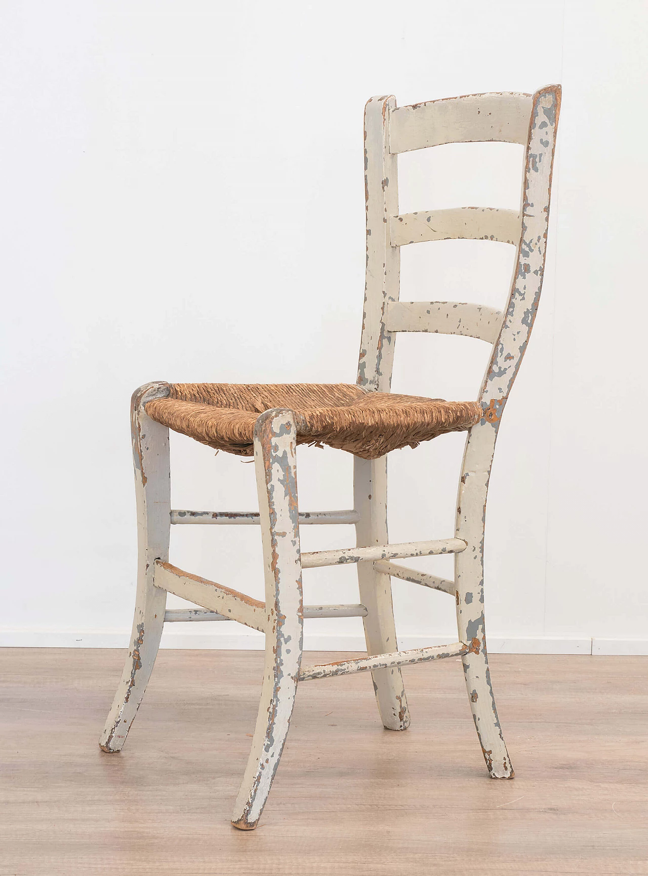 Sedia rustica con gambe a sciabola, inizio '900 1084786