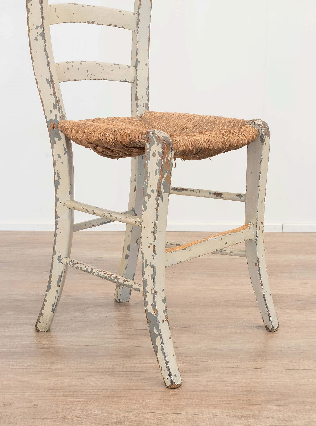 Sedia rustica con gambe a sciabola, inizio '900 1084790