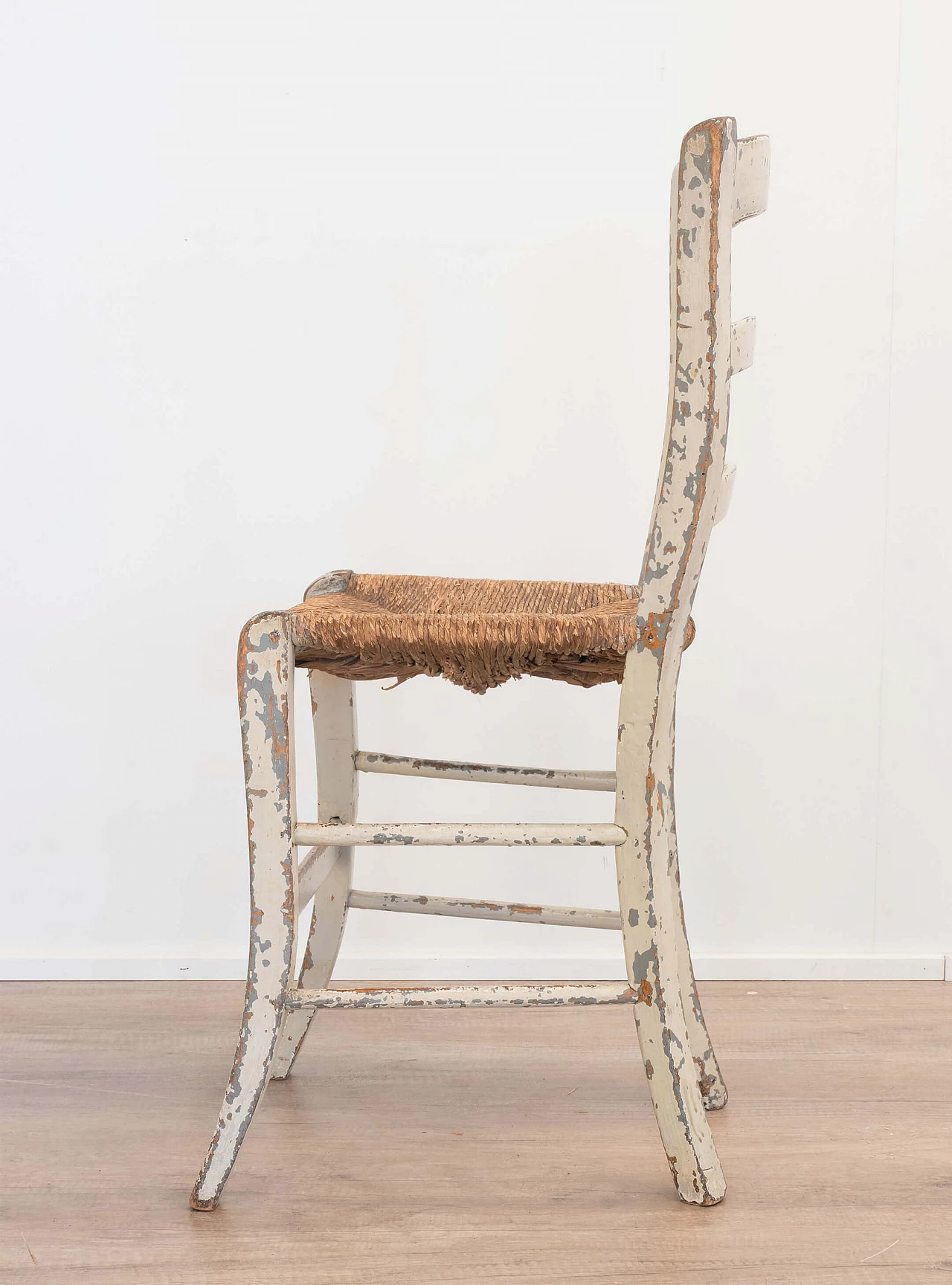 Sedia rustica con gambe a sciabola, inizio '900 1084791