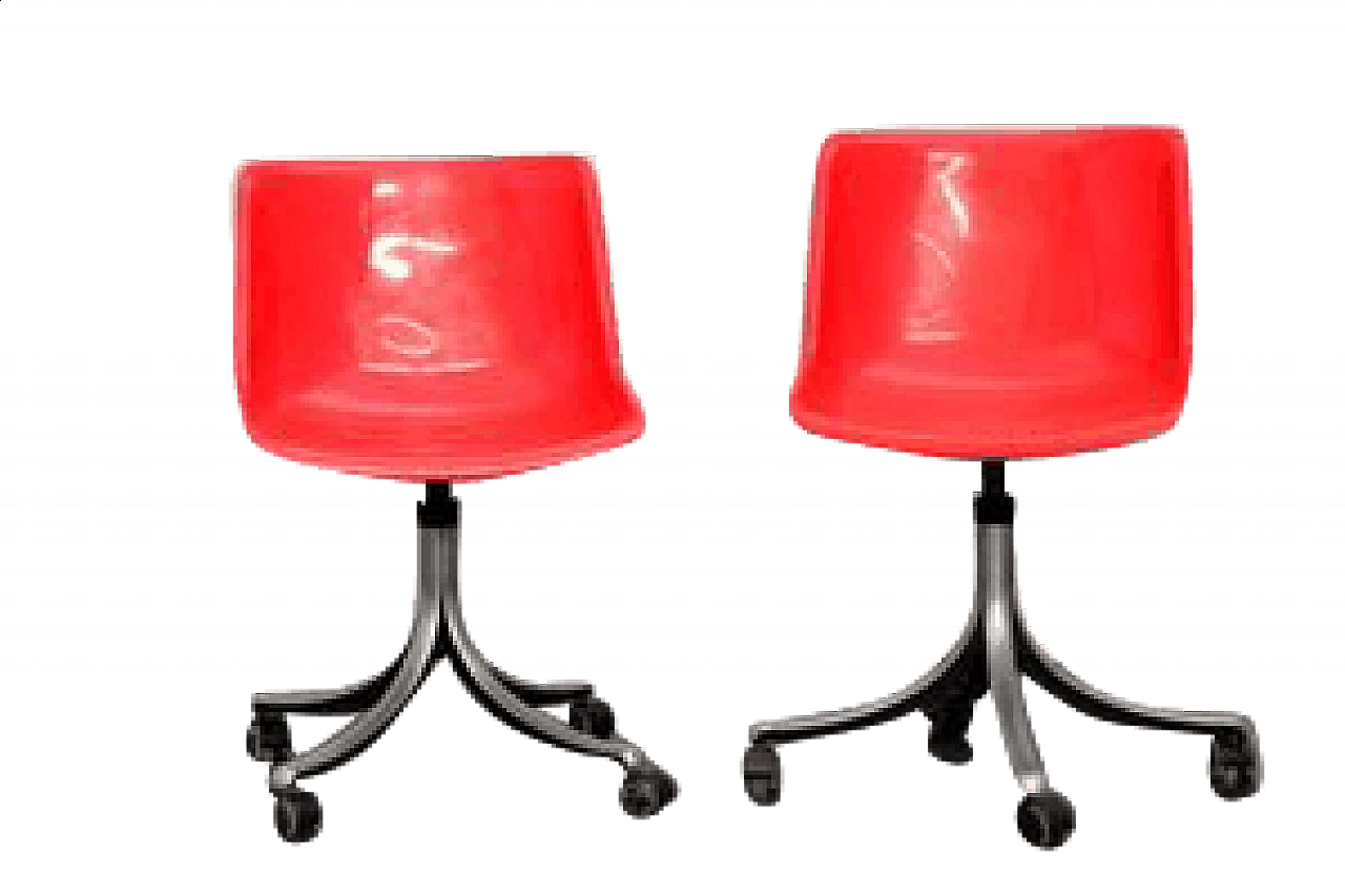 Modus Swivel Chairs by Osvaldo Borsani for Tecno, 1970s, Set of 2 1084792