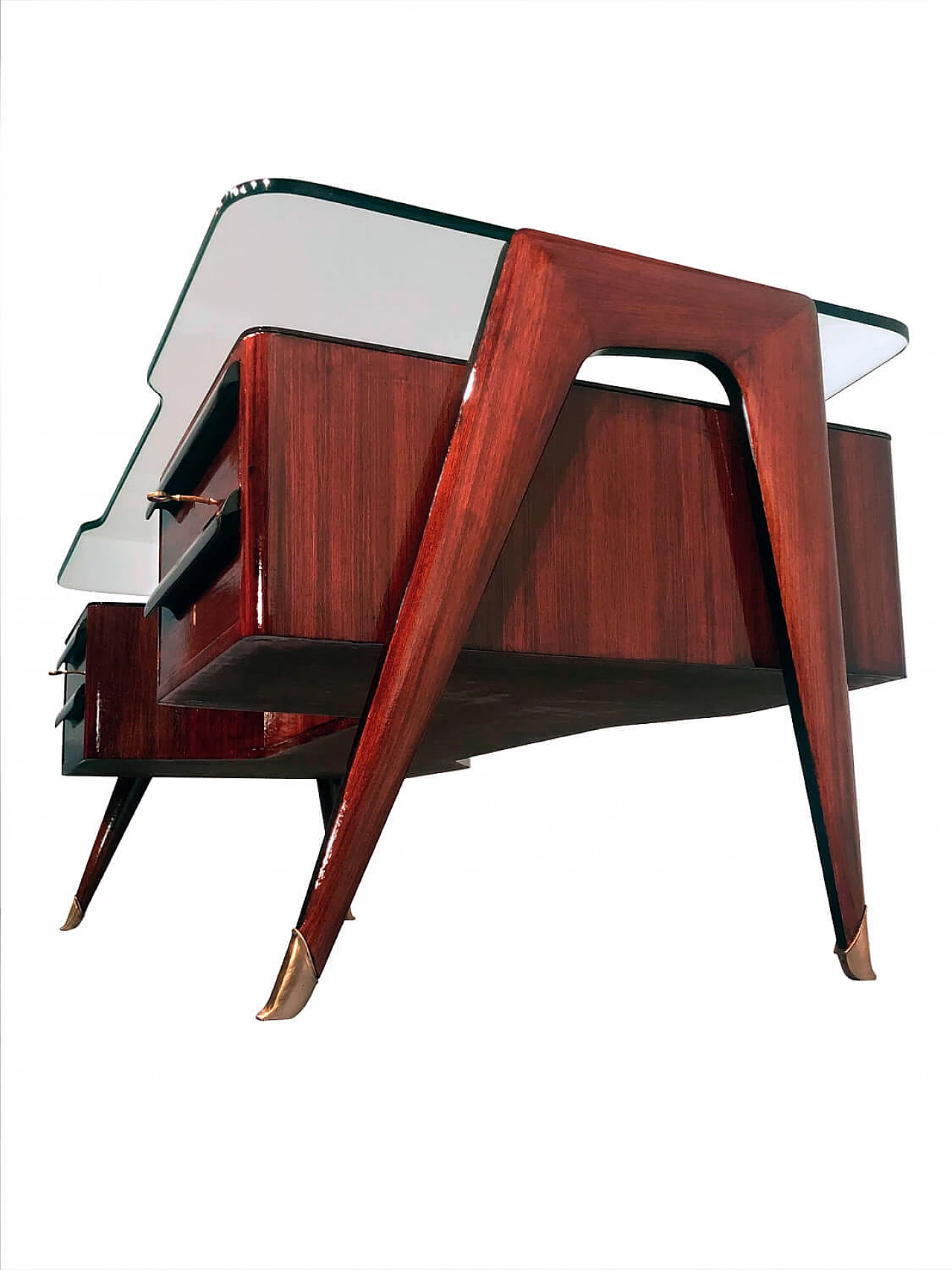 Italian desk in rosewood by Vittorio Dassi, 50s 1085355