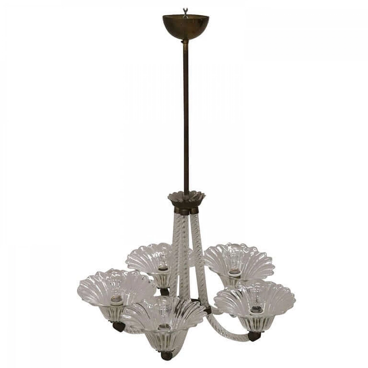 Murano glass chandelier, Barovier, 50s 1086271
