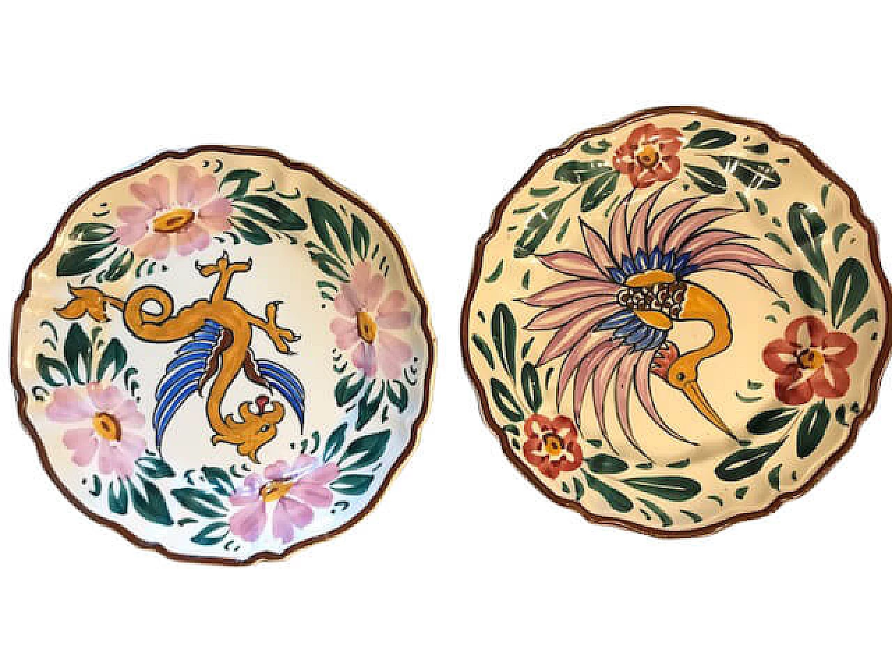 Piatti in ceramica decorativi, produzione Ghirla, anni '60 1086328
