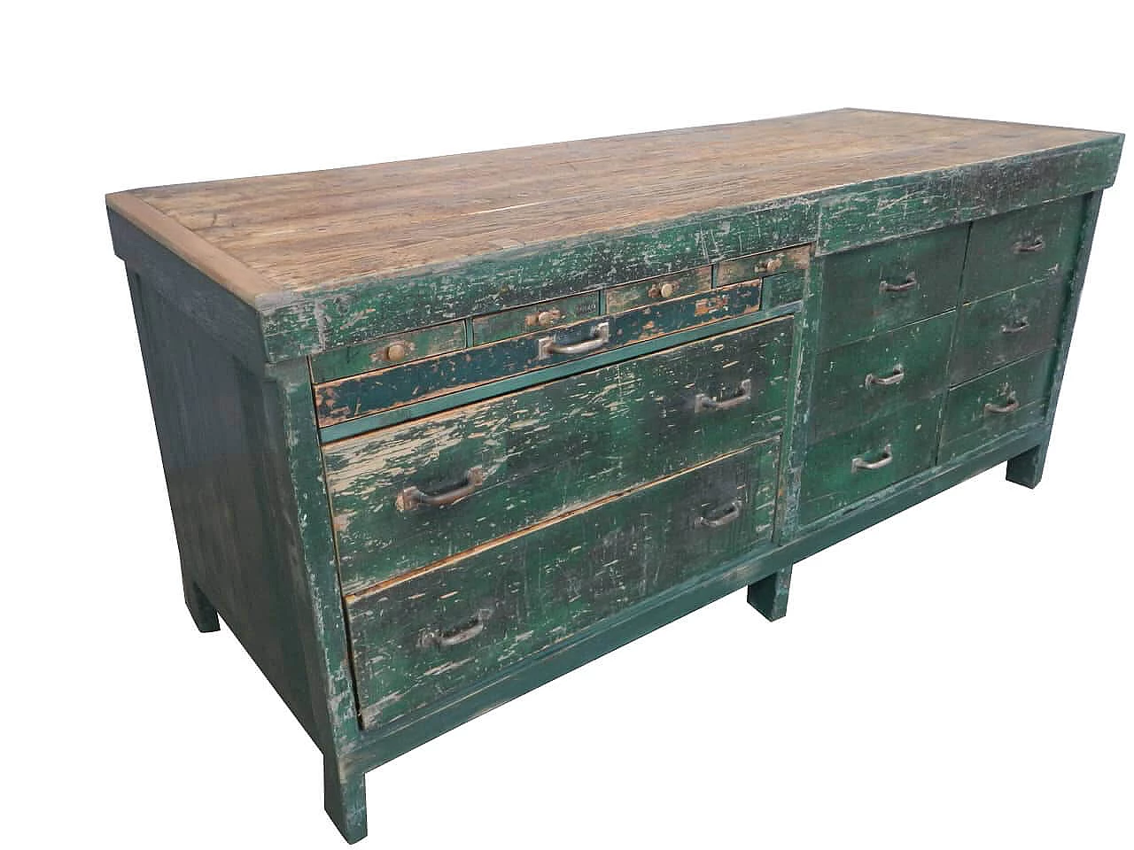 Green wood industrial counter, 50s 1086619