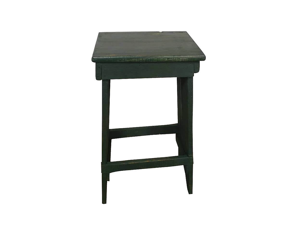Green wooden stool, industrial, 50s 1086625
