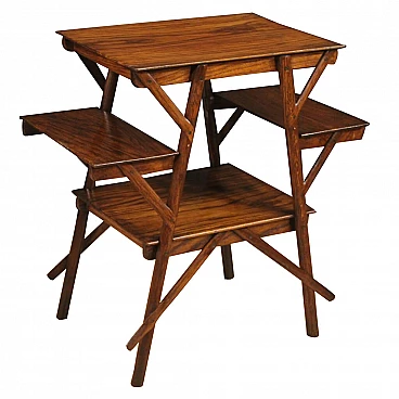 Tavolino francese di design in legno esotico
