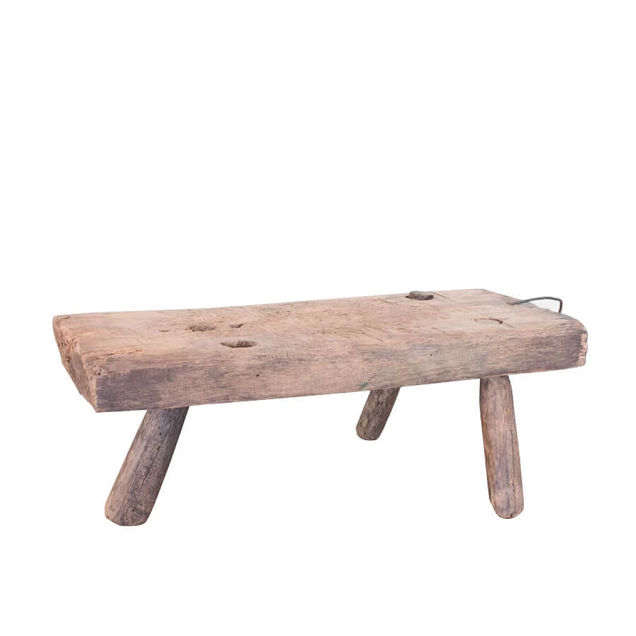 Rustic fir stool 1086981