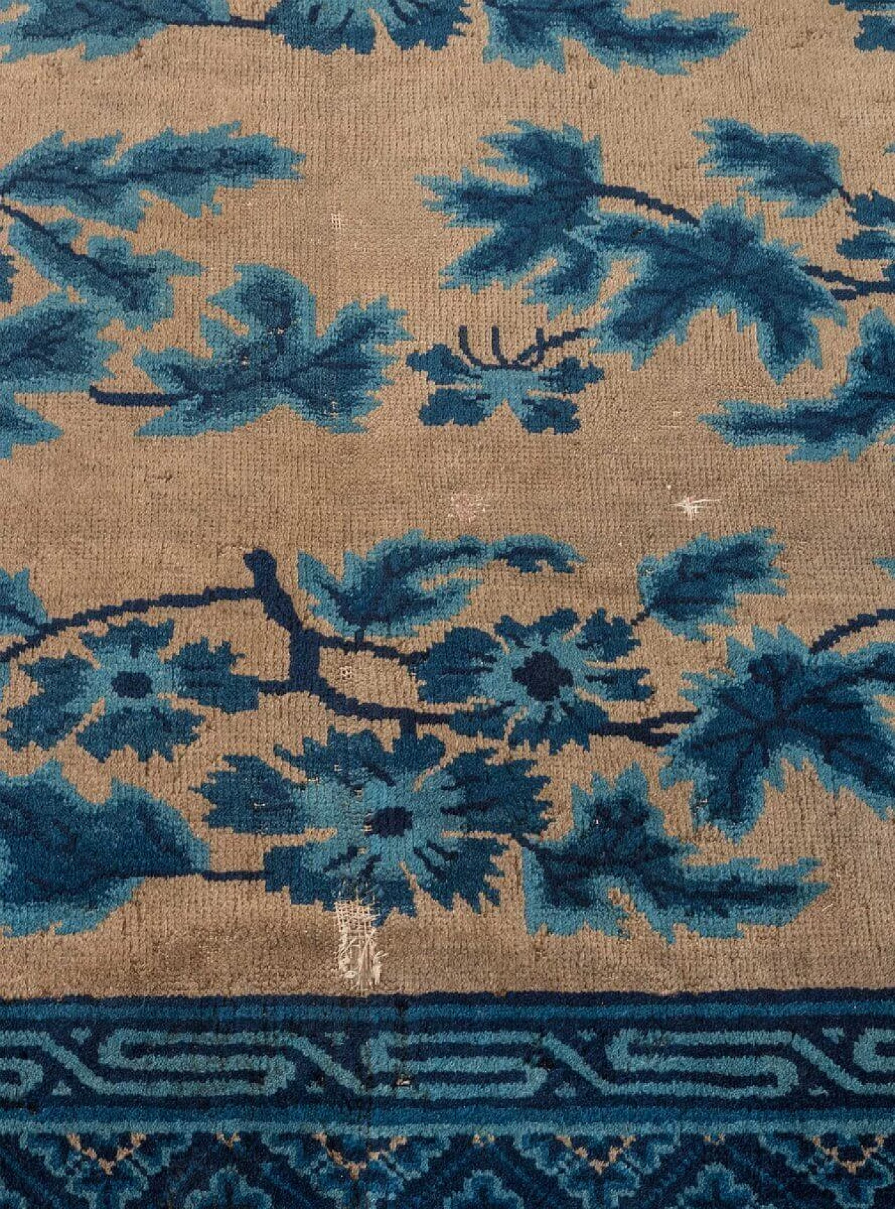 Tappeto antico cinese in cotone e lana, 1800 1086990