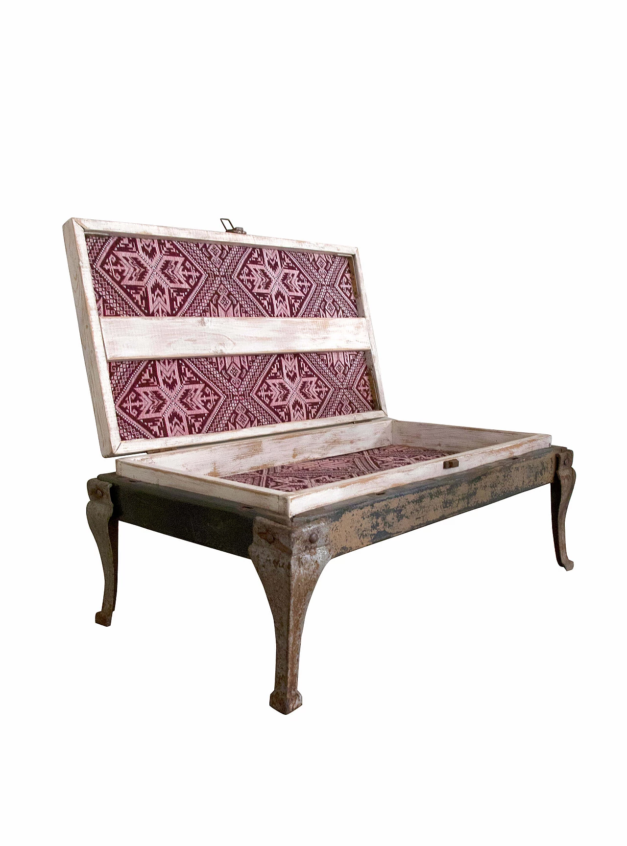 Piccolo tavolo apribile, foderato in tessuto all'interno 1087069