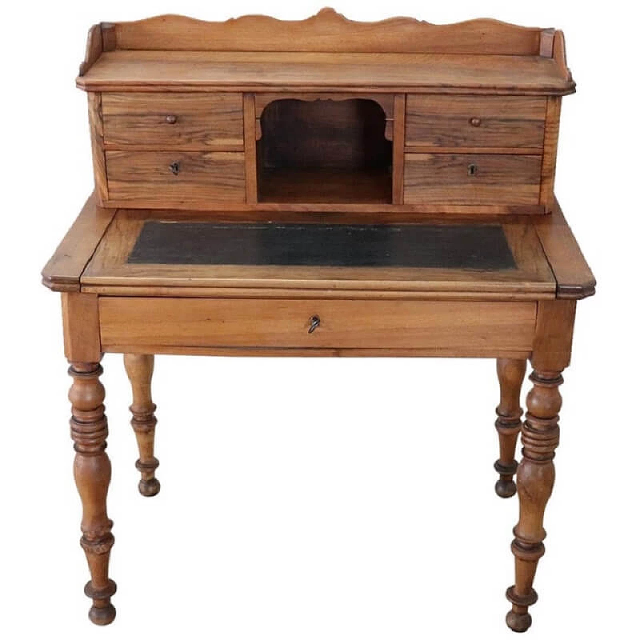 Antique solid walnut writing desk, mid-19th century 1087237