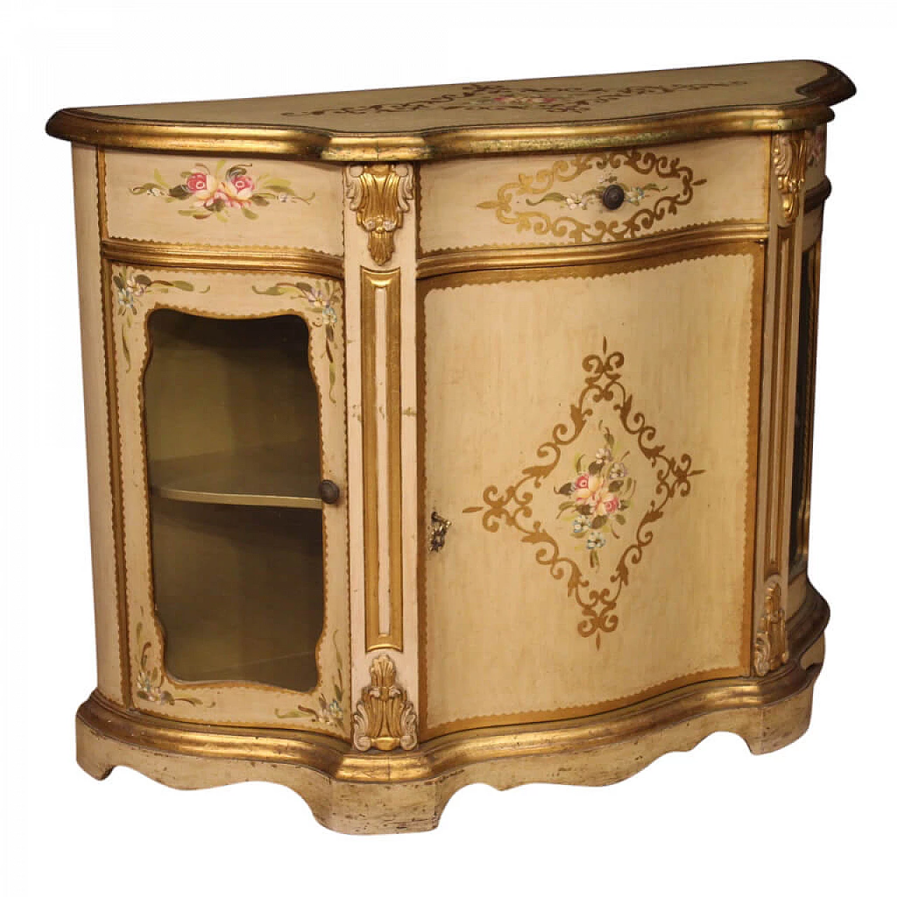 Credenza italiana laccata e dipinta 1087567