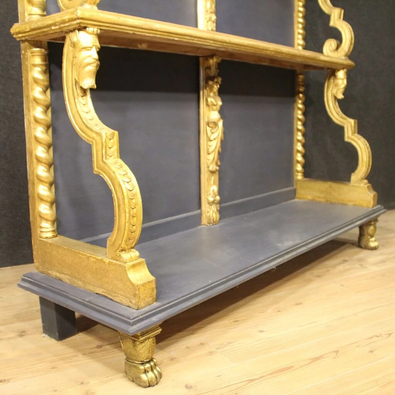 French etagere in gilded and painted wood 1087576