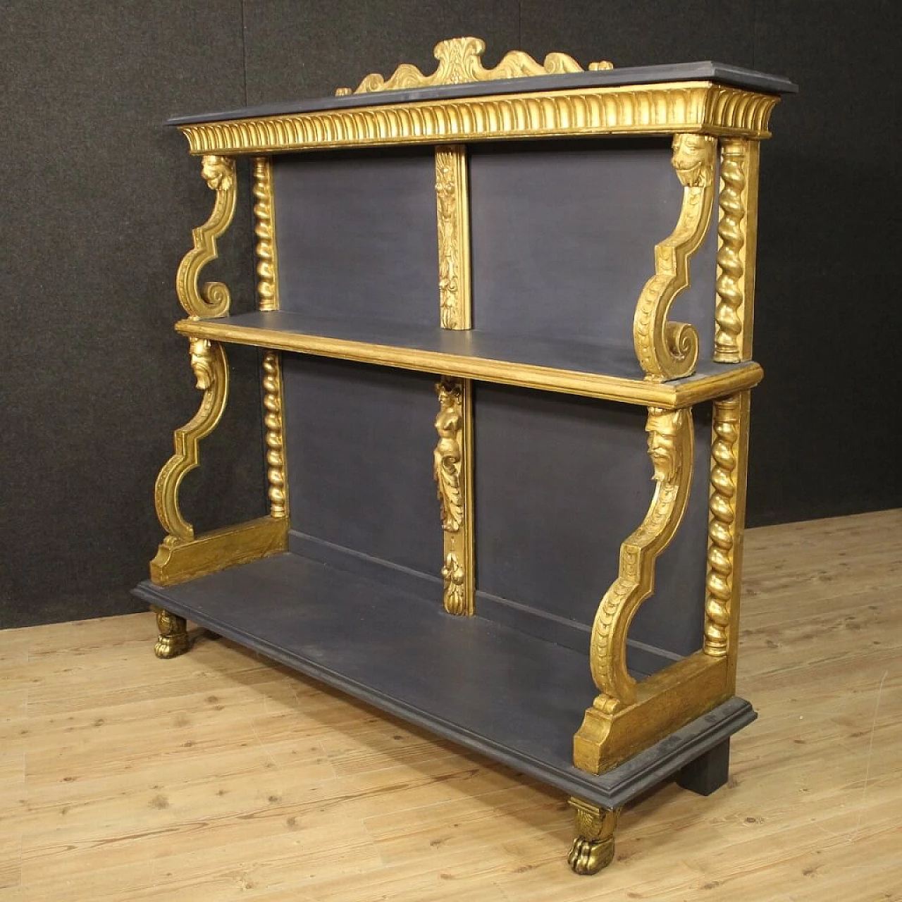 French etagere in gilded and painted wood 1087583