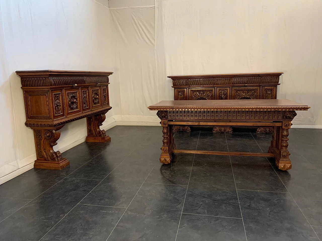 Finely sculpted Renaissance studio set, late 19th century 1087678