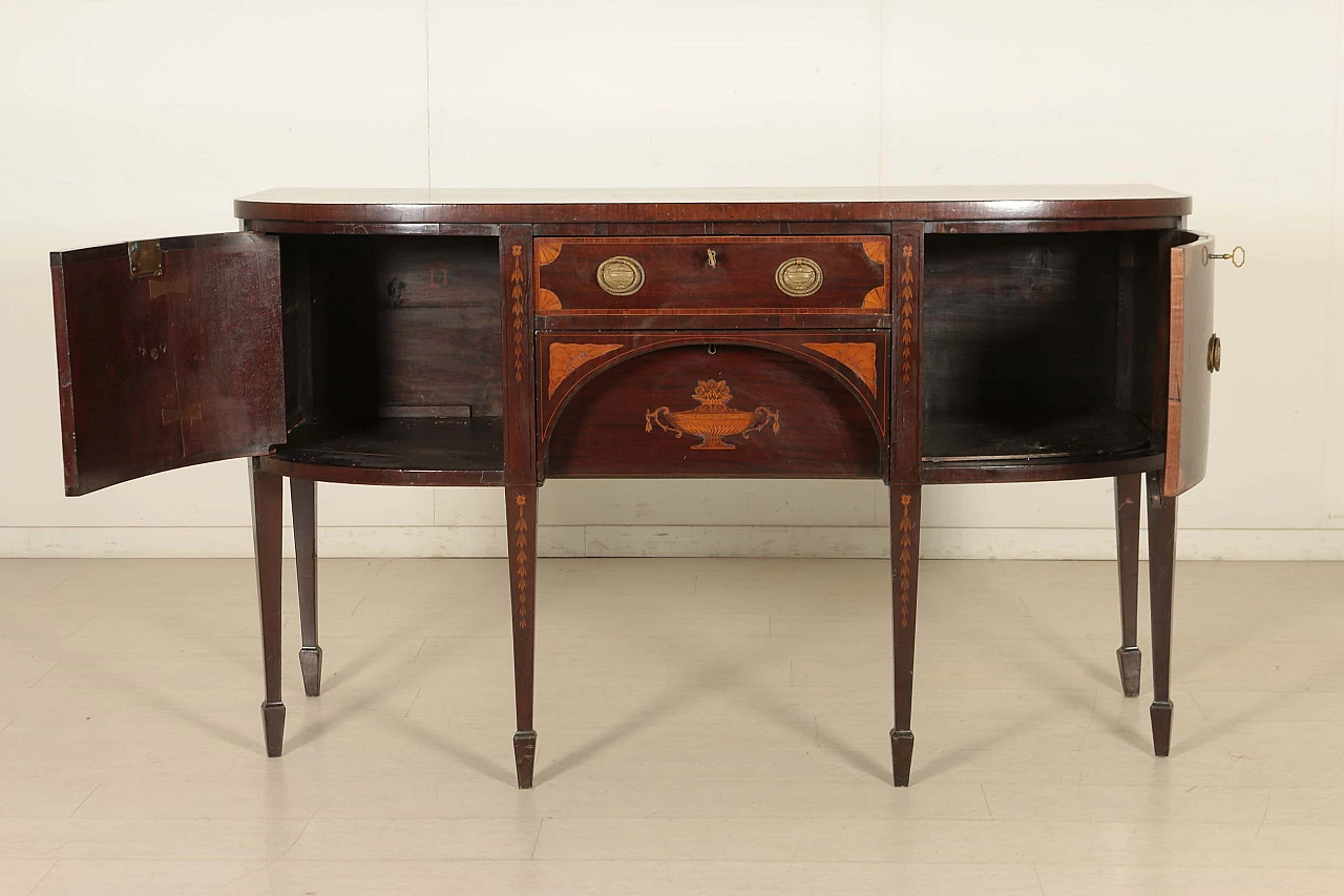Credenza lastronata inglese in Mogano, fine '800 1088122
